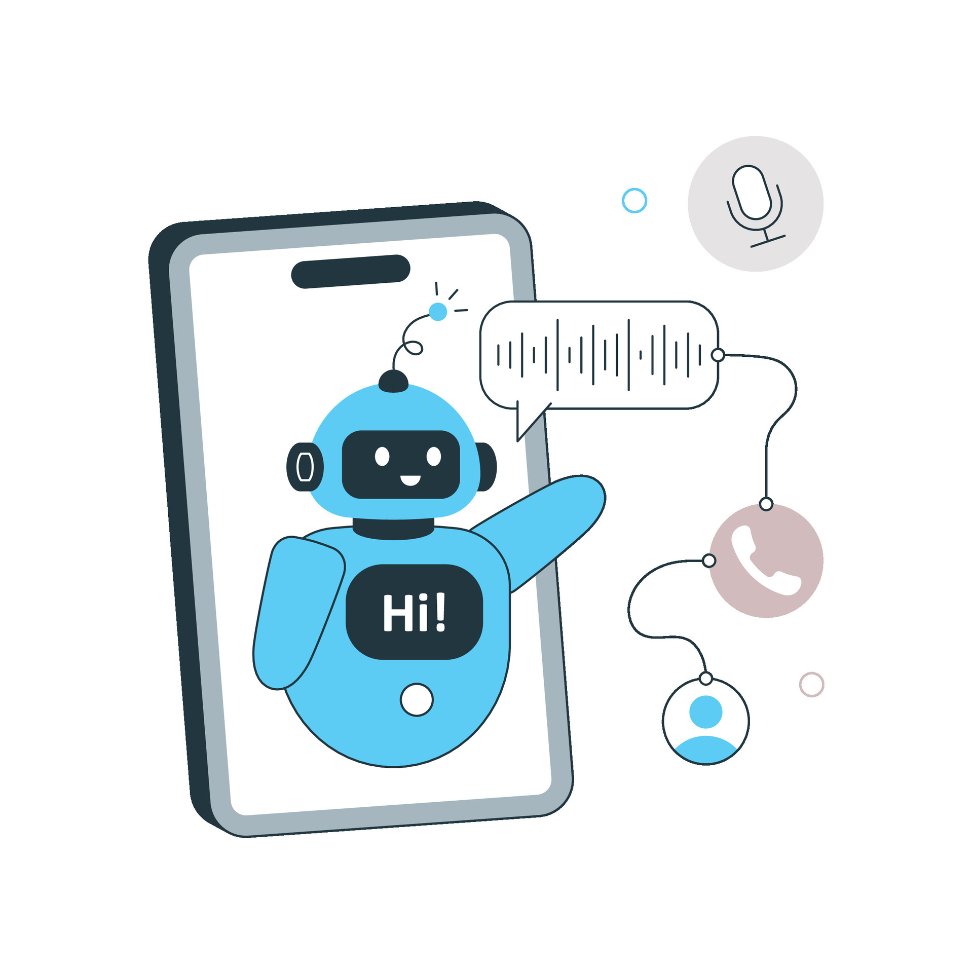 AI Calling Illustration